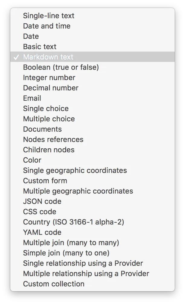 Field types